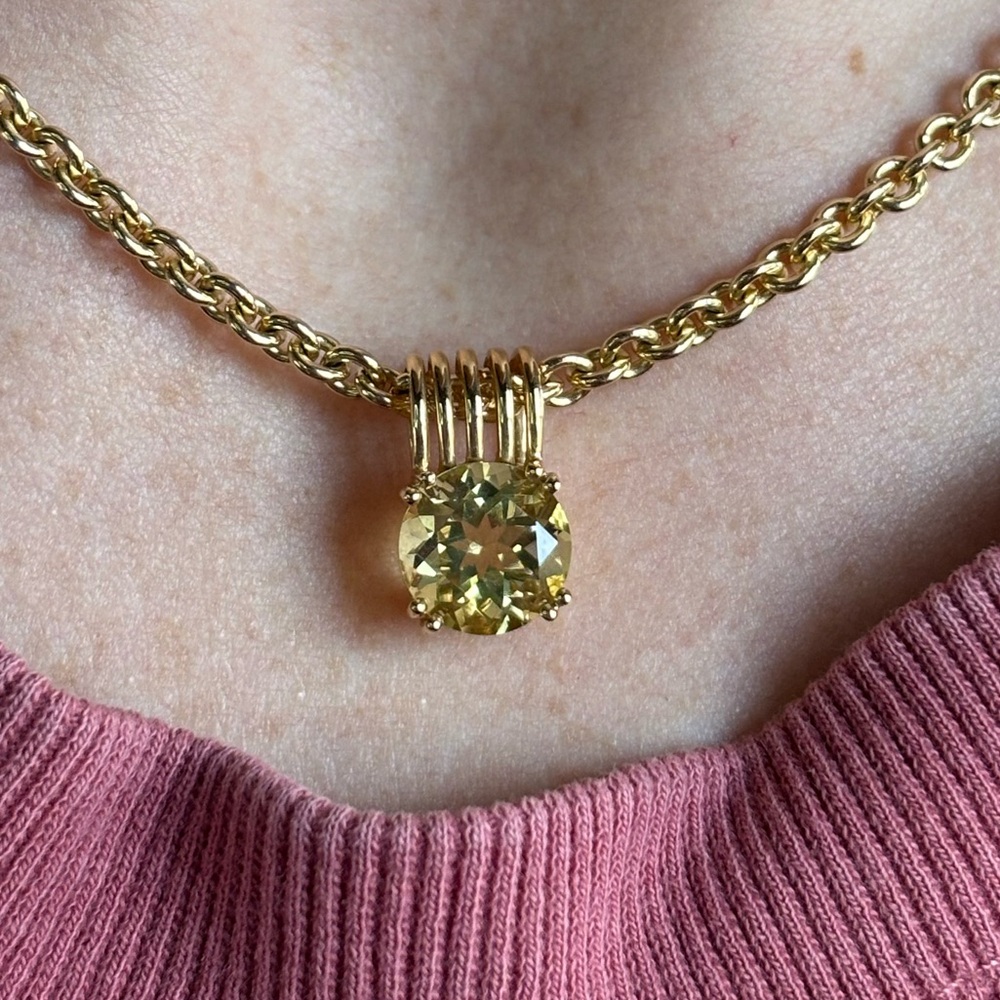 14k Peridot Pendant